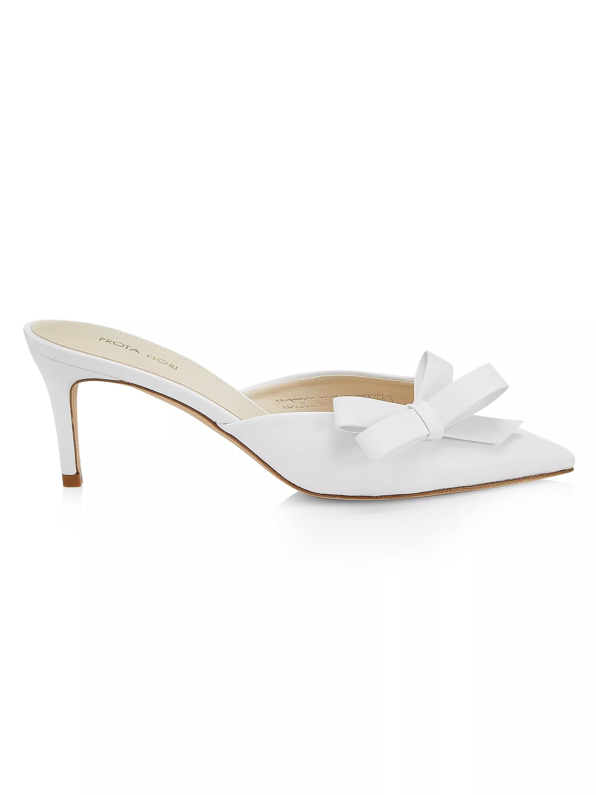 Ortensia 75MM Bow Mules | Saks Fifth Avenue