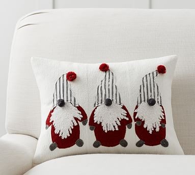 Christmas Gnomes Pillow, 12x16 Inches, Multi | Pottery Barn (US)