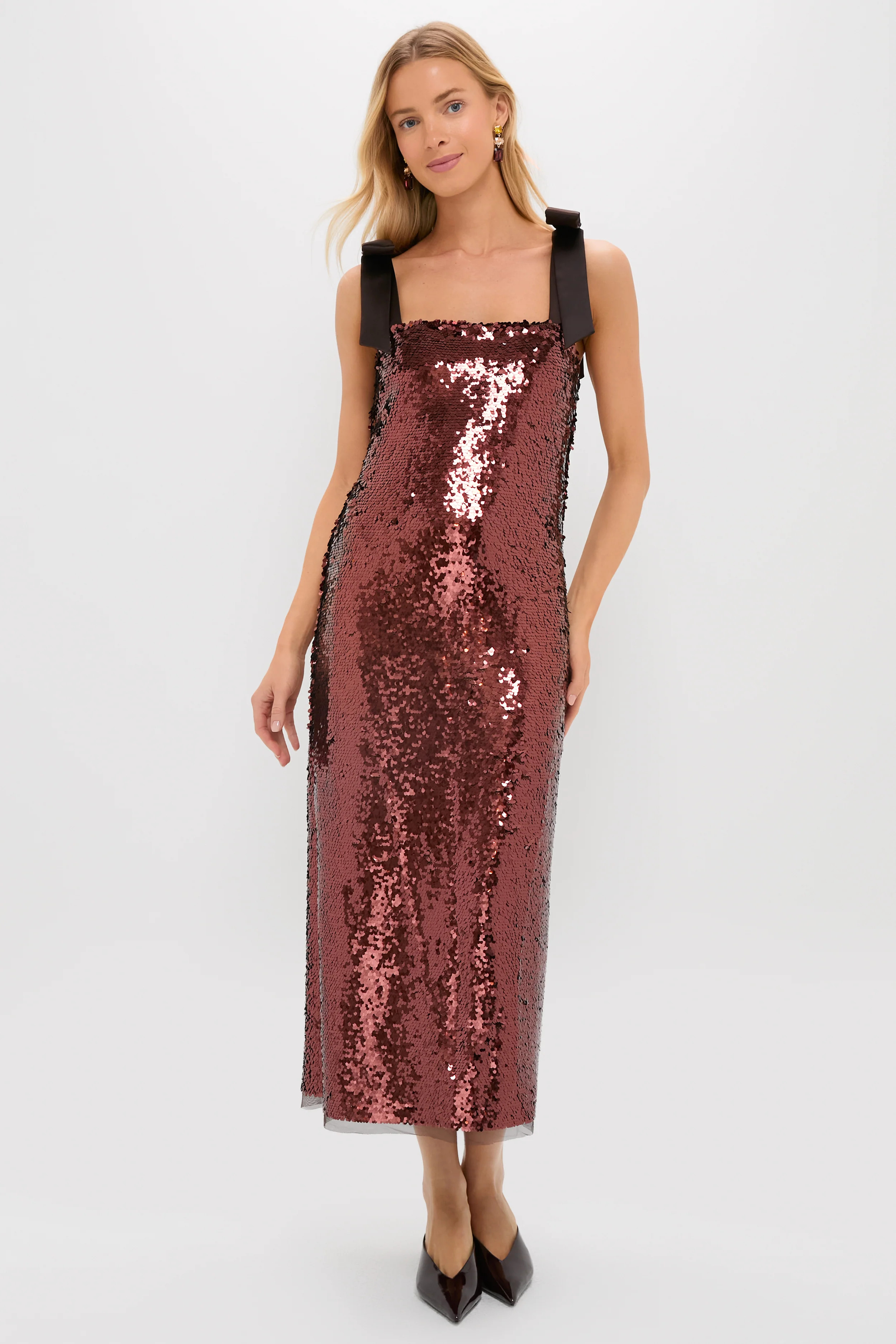 Radiant Bronze Sequin Roxy Dress | Tuckernuck (US)