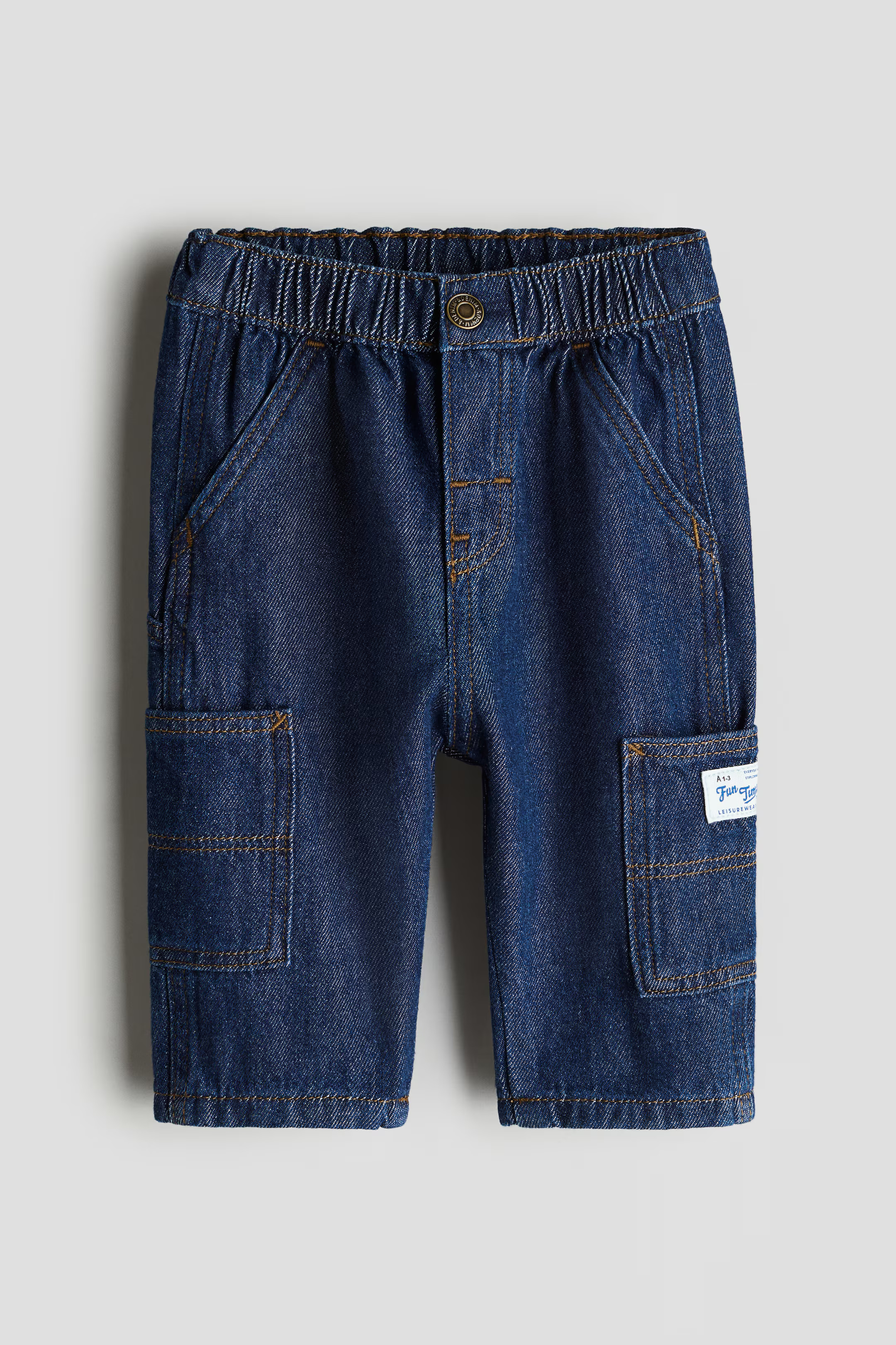Jean avec poches plaquées - Bleu denim foncé - ENFANT | H&M FR | H&M (FR, IT, ES, PT, BE)