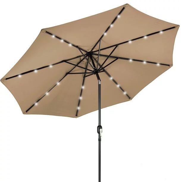 Best Choice Products 10ft Solar LED Lighted Patio Umbrella w/ Tilt Adjustment, Fade-Resistant Fab... | Walmart (US)
