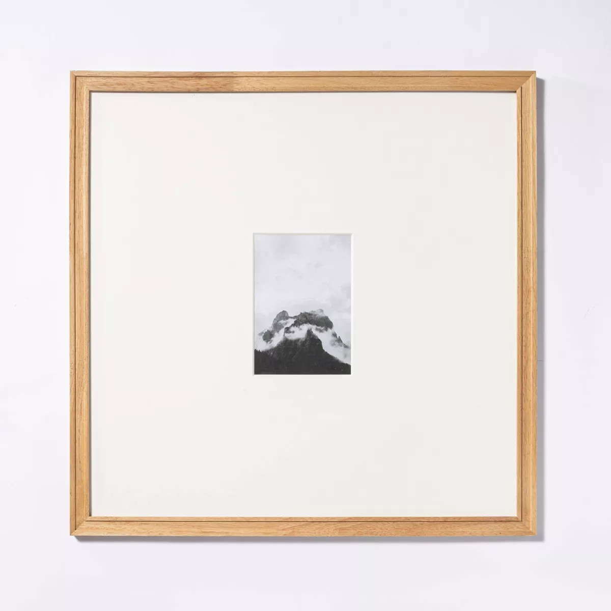 21.24" x 21.24" Matted to 5" x 7" Gallery Frame Natural Wood - Threshold™ designed with Studio ... | Target