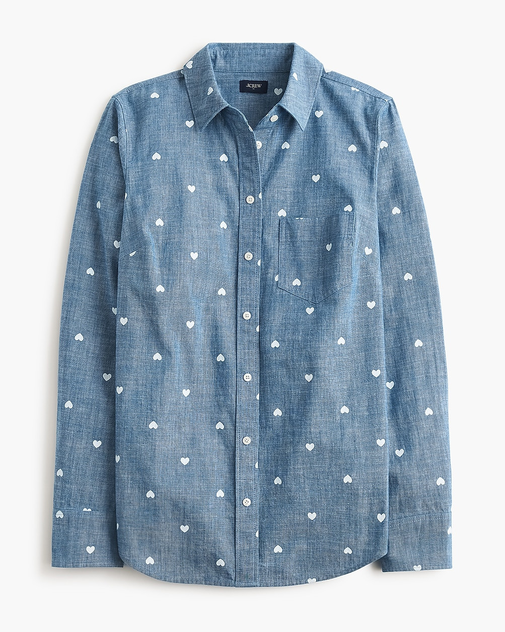 Chambray hearts button-up shirt in signature fit | J.Crew Factory