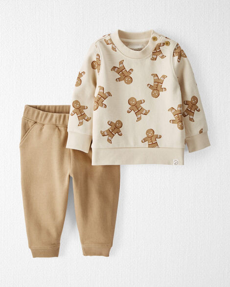 Baby 2-Piece Gingerbread Man Holiday Set Made with Organic Cotton | Carter's Inc