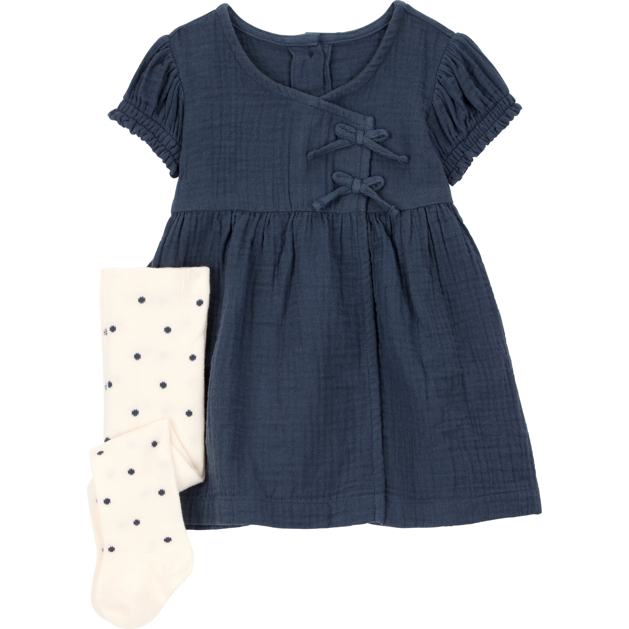 Carter's Child of Mine Baby Girl Dress Set, 2-Piece, Sizes 0/3-24 Months - Walmart.com | Walmart (US)