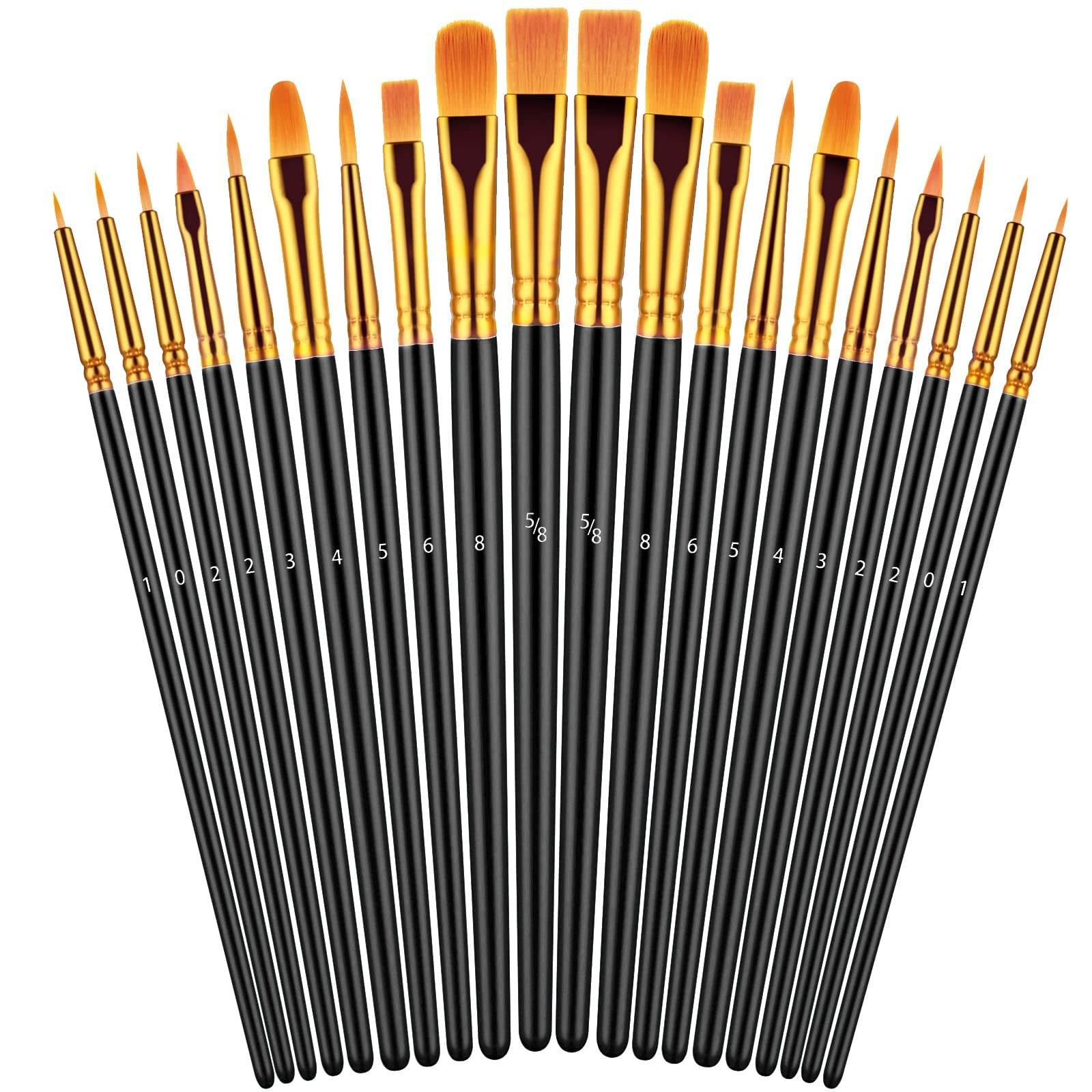 Paint Brushes Set, 20 Pcs Paint Brushes for Acrylic Painting, Oil Watercolor Acrylic Paint Brush,... | Amazon (US)