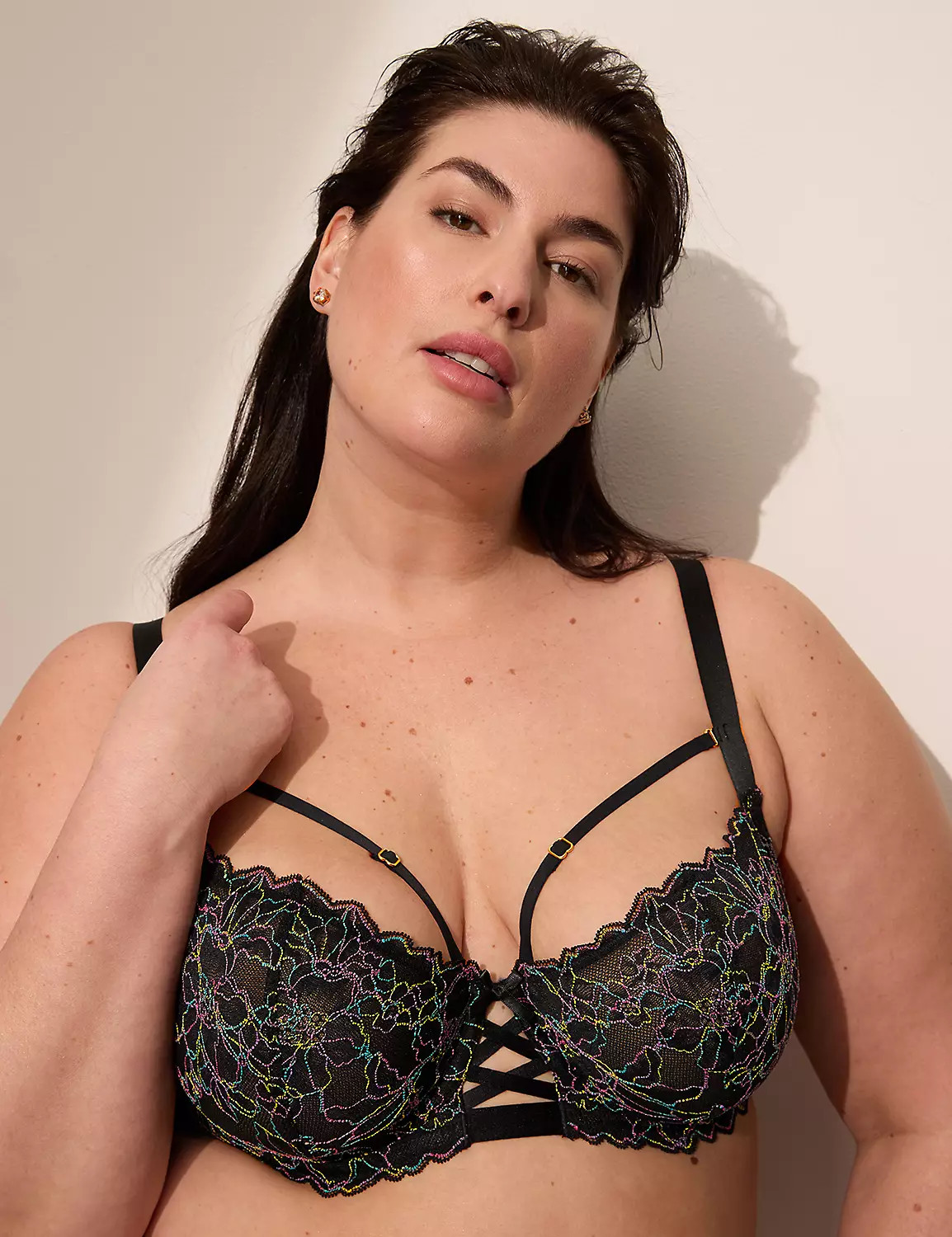 Strappy Rainbow Lace Unlined Balconette Bra | Lane Bryant (US)