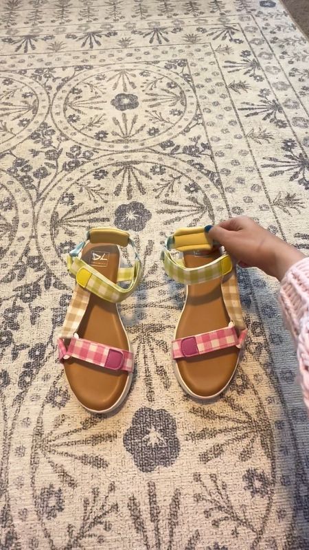 Adorable pastel colorful gingham sandals for women this spring 💚💛💙💜🧡

#LTKFind #LTKshoecrush #LTKSeasonal