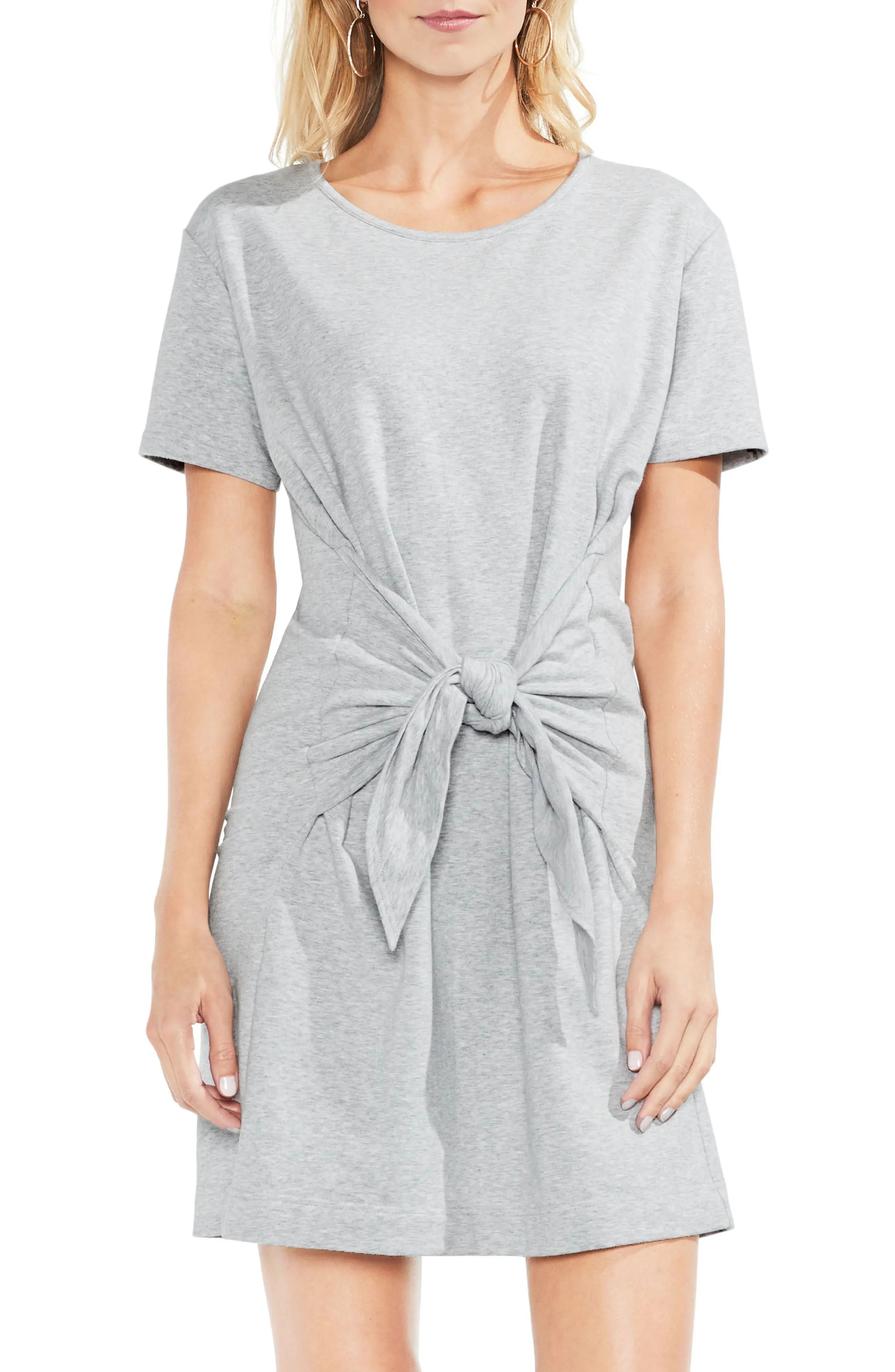 Tie Front Peached French Terry Dress | Nordstrom