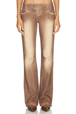 Jaded London Slim Stretch Bootcut Jeans in Pink Wash from Revolve.com | Revolve Clothing (Global)