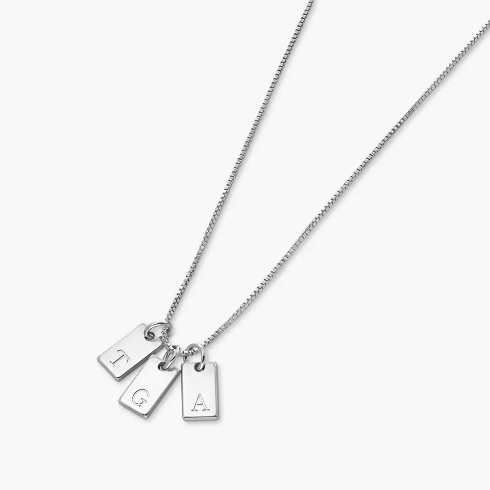 Willow Tag Initial Necklace - Silver | Oak & Luna (US)