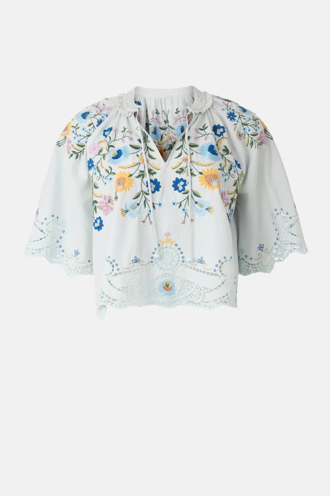 Celia Embroidered Short Sleeve Top | Rent the Runway