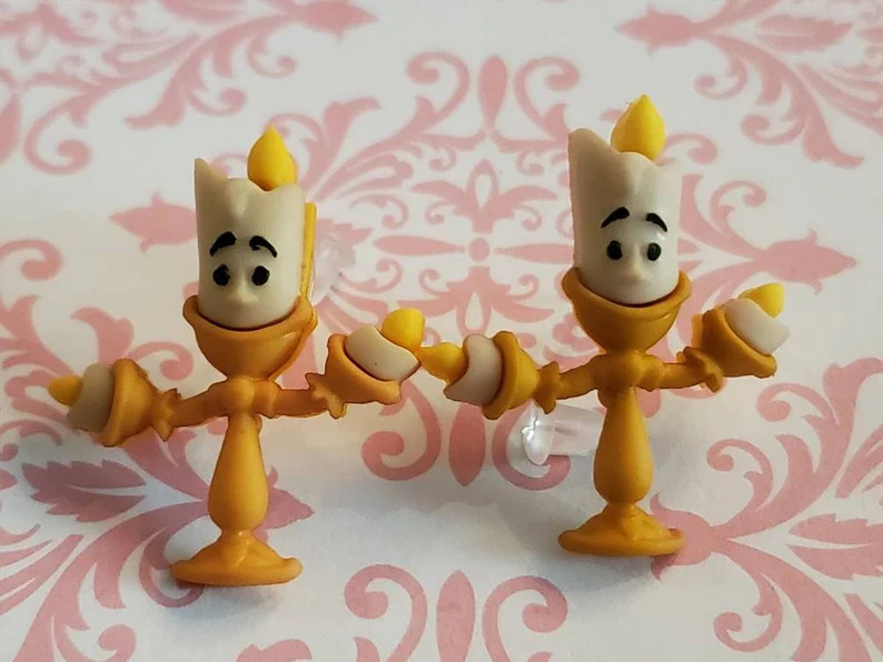 Disney's Beauty and the Beast Lumiere Earrings | Etsy (US)