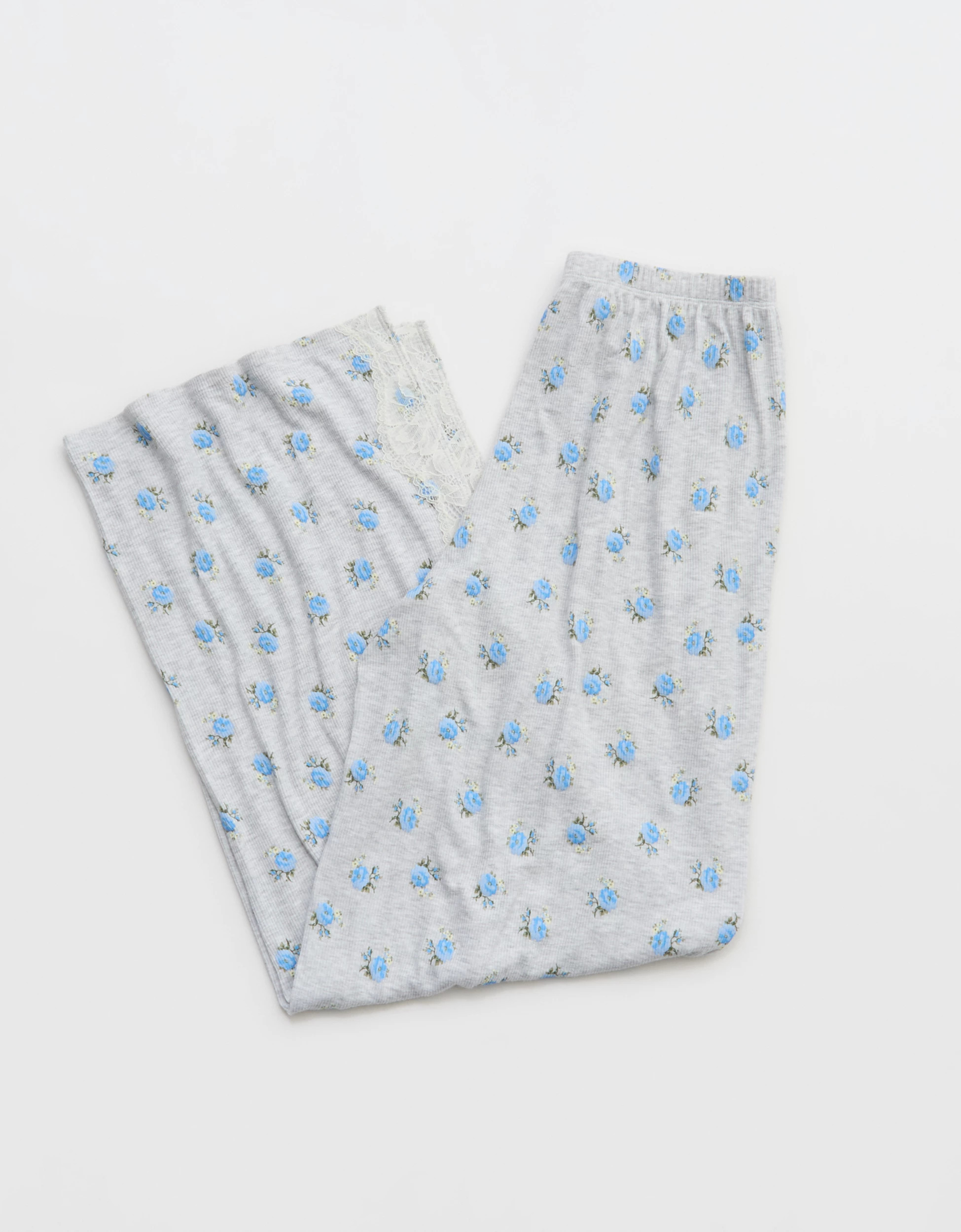 OVERSLEPT by Aerie Real Soft Ribbed Trouser PJ | Aerie