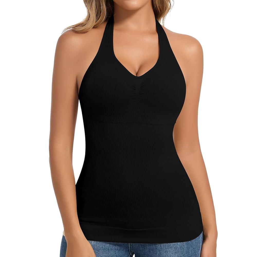 JOYSHAPER Shapewear Camisole With Built In Bra Compression Halter Tops for Women Tummy Control Sh... | Amazon (US)