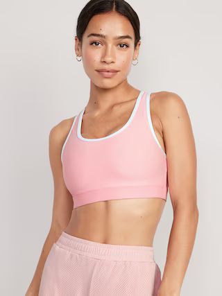 Medium-Support PowerSoft Racerback Sports Bra for Women | Old Navy (US)