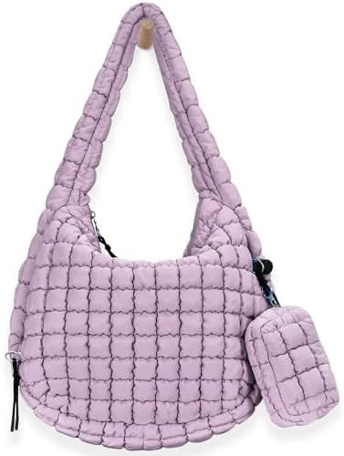 Puffer Tote Bag for Women Large Quilted Puffy Lightweight Carryall Crossbody Tote Bag for Women | Amazon (US)
