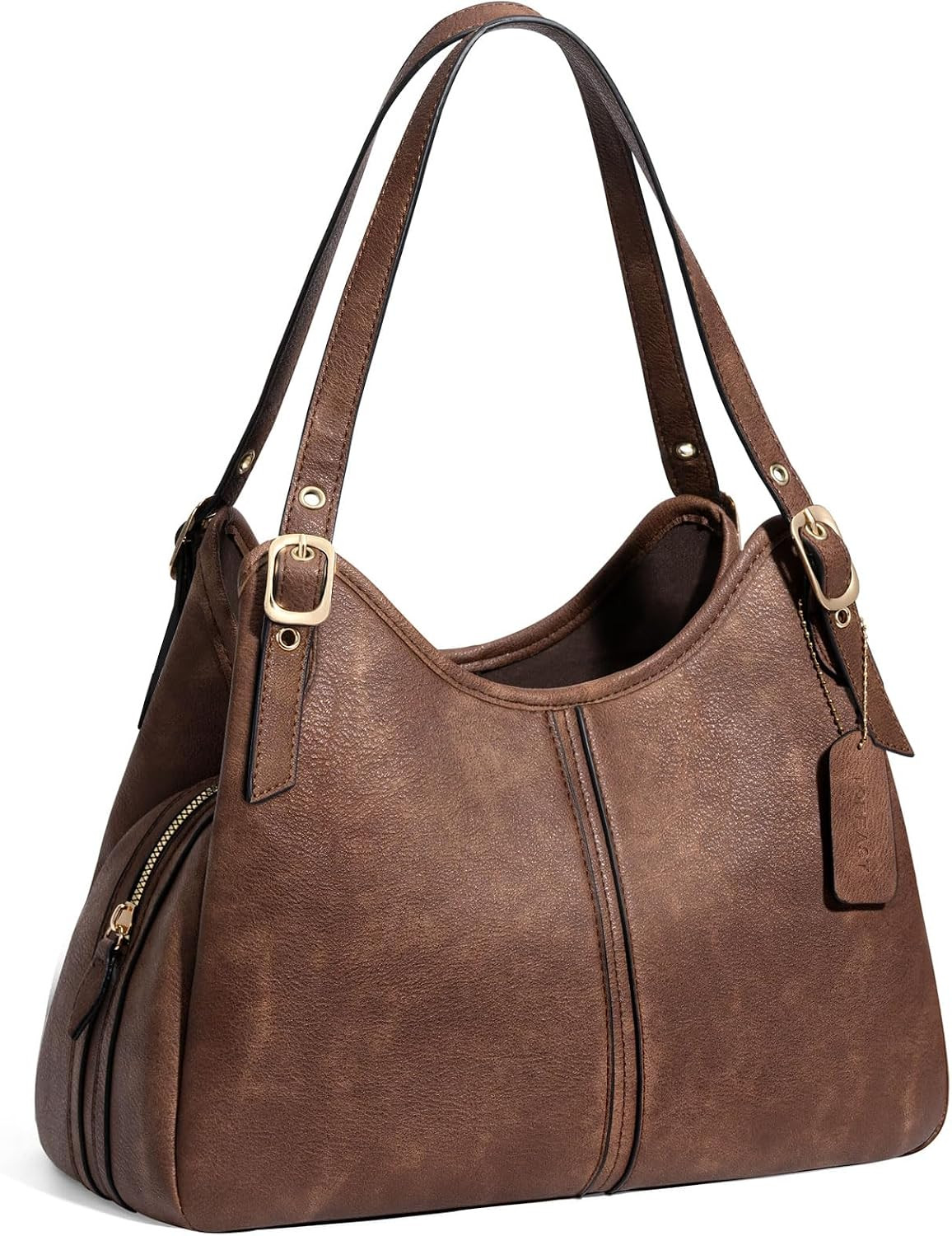 Vintage Purses for Women, Soft PU Leather Shoulder Bag Hobo Handbag | Amazon (US)