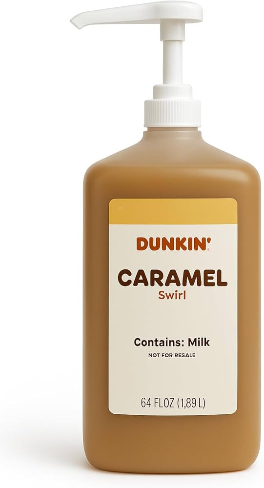 Dunkn Donnuts, Caramel Syrup for Coffee – 64 oz Jug of Rich, Sweet Flavoring for Lattes, Iced C... | Amazon (US)