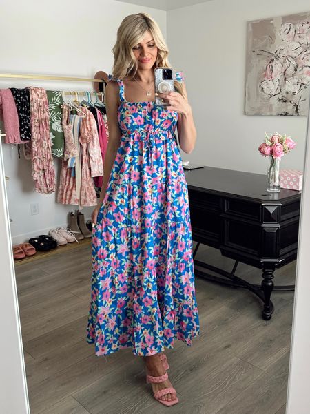 Royal Blue Floral Maxi dress - Pink Blush! 30% off til tonight with code Happy30! 
Summer Dress

#LTKwedding #LTKunder100 #LTKsalealert