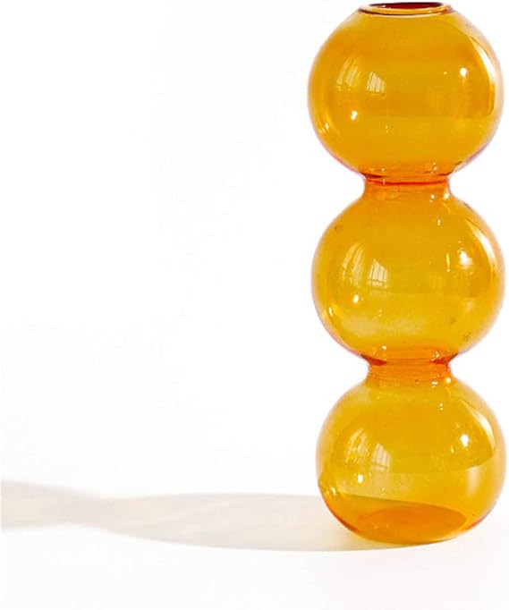 JSPYFITS Hydroponic Flower Vase, Three Balls 6.5” Tall Transparent Plant Glass Pots, Suitable W... | Amazon (US)