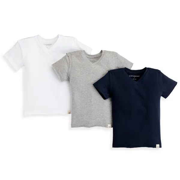 Solid V-Neck Organic Toddler Boys Tees 3-Pack | Burts Bees Baby