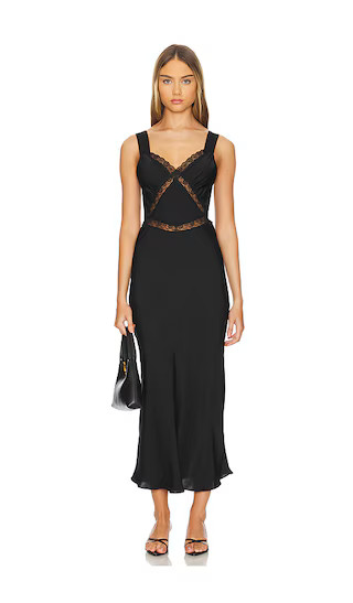 Emory Lace Slip Dress in Black | Revolve Clothing (Global)