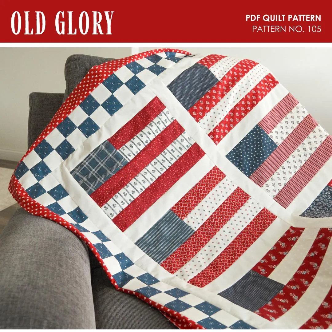 The Old Glory Quilt Pattern | American Flag | Beginner Friendly, Scrap Fabric (PDF Sewing Pattern... | Etsy (US)
