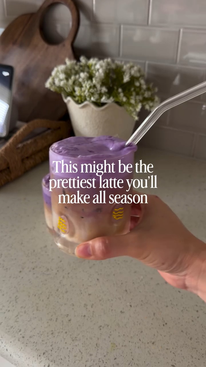 spring in a cup 💜 

I’m fully obsessed with the ube coconut latte at starbucks so i had to figure out how to make it at home…and honestly it’s even prettier. The colors alone make my mornings feel like a reset and the taste is so good! 

start with 1–2 shots of espresso, add ice, pour in your favorite coconut creamer, then top with ube foam for that dreamy finish 💜 

follow me @threetimesahome for more easy at-home favorites

#copycatubecoconutlatte #springdrinks #walmartfinds

#LTKSeasonal #LTKHome #LTKfoodie