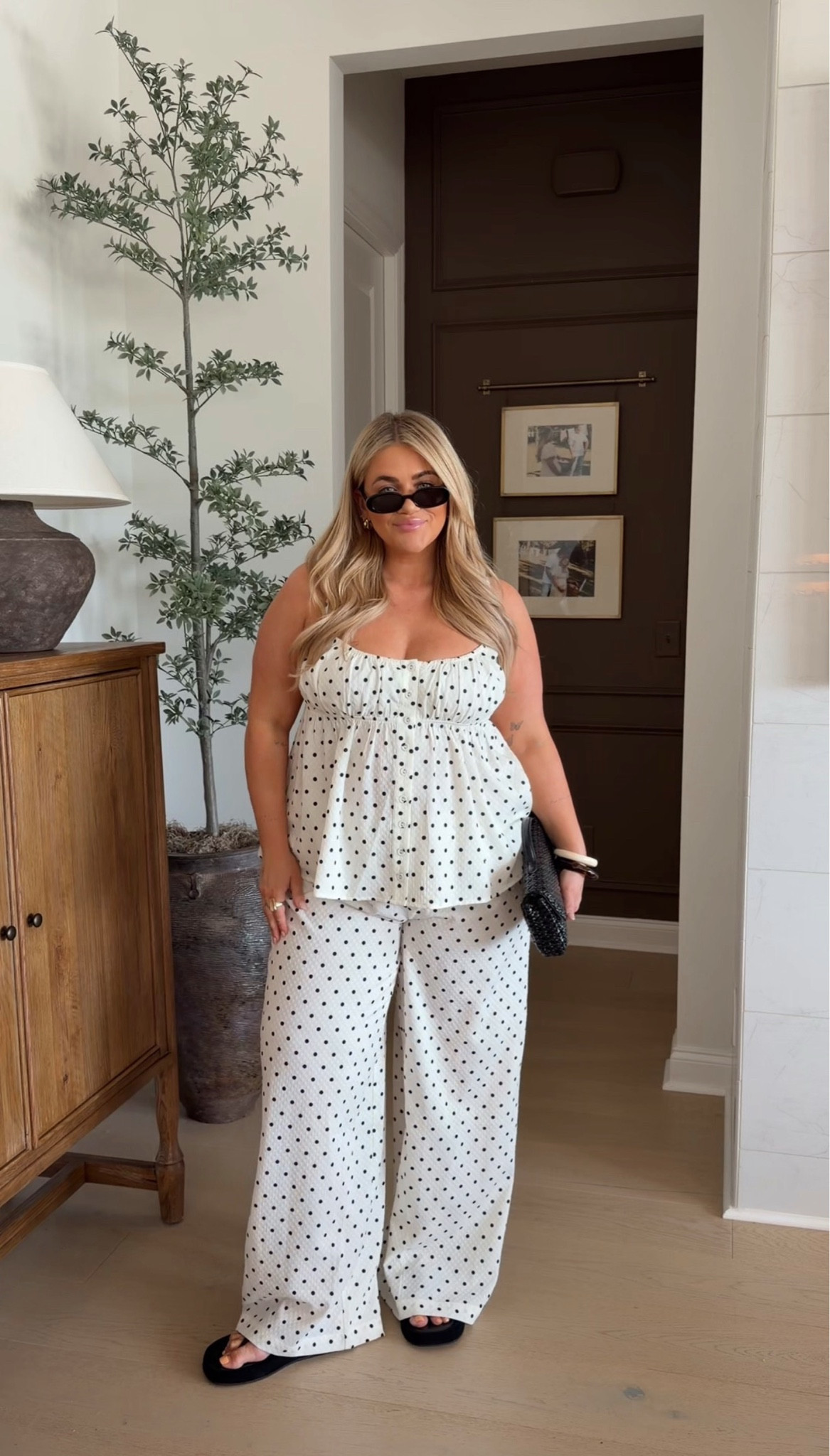 Cute polka dot pant set🤍 I got a 12

#LTKootd #LTKMidsize #LTKSaleAlert