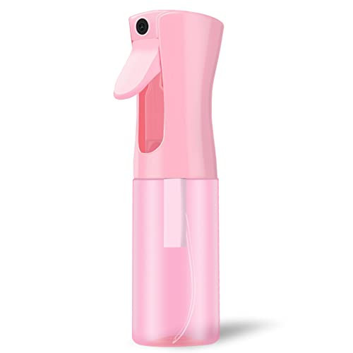 LERPOLOR Empty Spray bottles, Continuous Spray Bottle for Hair, Spray Water Bottle Fine Mist Refillable, Skin Care, Showering Pets, Plants, travel, Ironing and Cleaning 6.8 Ounce (1 Pack, Pink) | Amazon (US)
