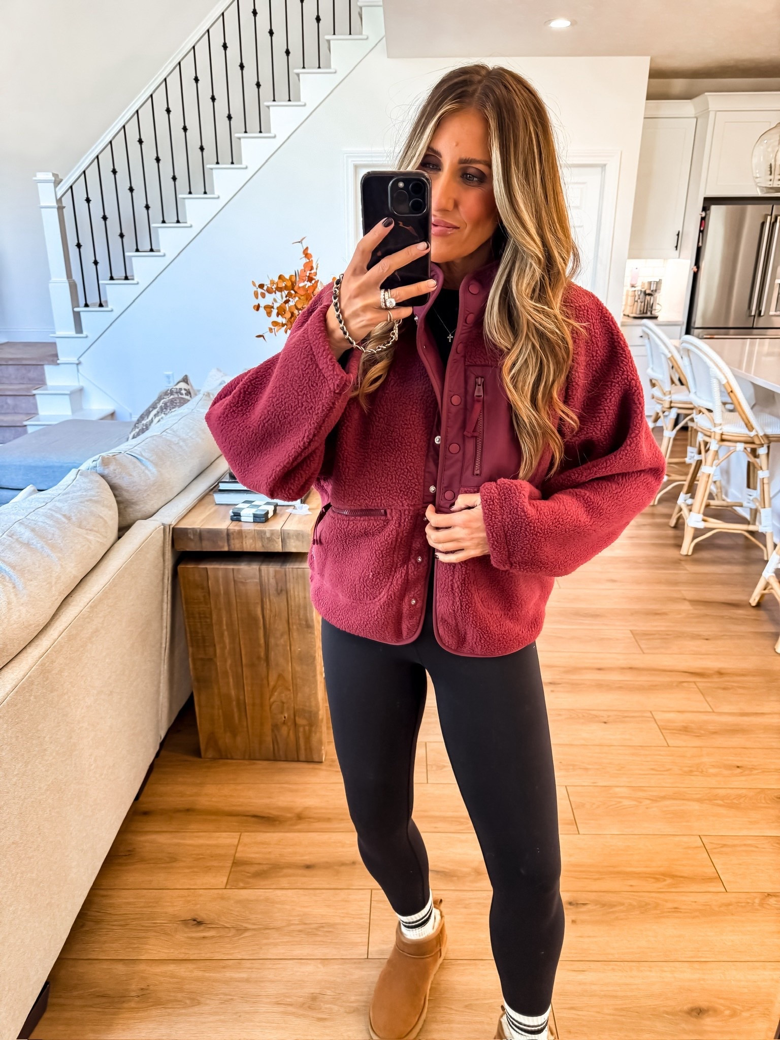 Casual and cozy fleece coat, outfit for running errands, comfy winter outfit, themominstyle 

#LTKSeasonal #LTKActive #LTKStyleTip