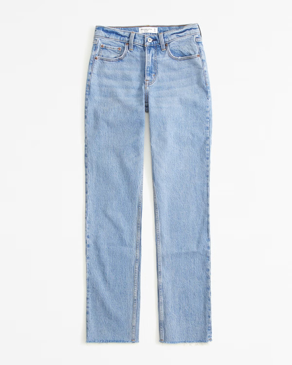 Curve Love Mid Rise 90s Straight Jean | Abercrombie & Fitch (US)