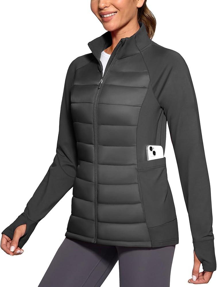 G Gradual Women's Running Fleece Lined Jackets 6 Pockets Lightweight Water Resistant Puffer Jacke... | Amazon (US)