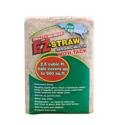 EZ Straw 2.5 cu ft Brown Organic Bagged Mulch - Straw Texture, 1-Year Color Guarantee, Controls M... | Lowe's