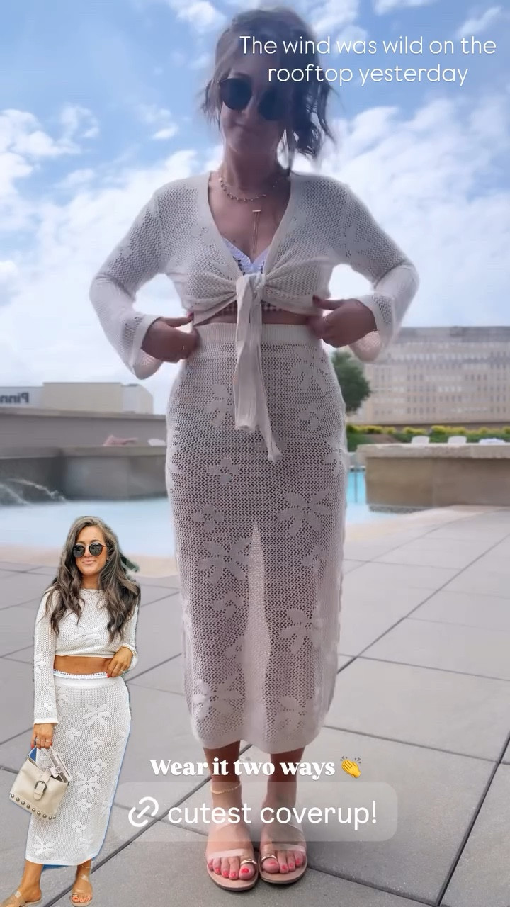 Wear it two ways 👏  This coverup is the cutest!! Other colors available. My suit is also so so cute and mom friendly!

#LTKgrwm #LTKSwim #LTKootd