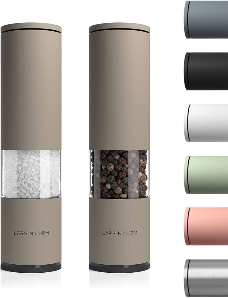 LARS NYSØM Salt and Pepper Mill Set of 2 Manual with Adjustable Ceramic Grinder from Coarse to F... | Amazon (CA)