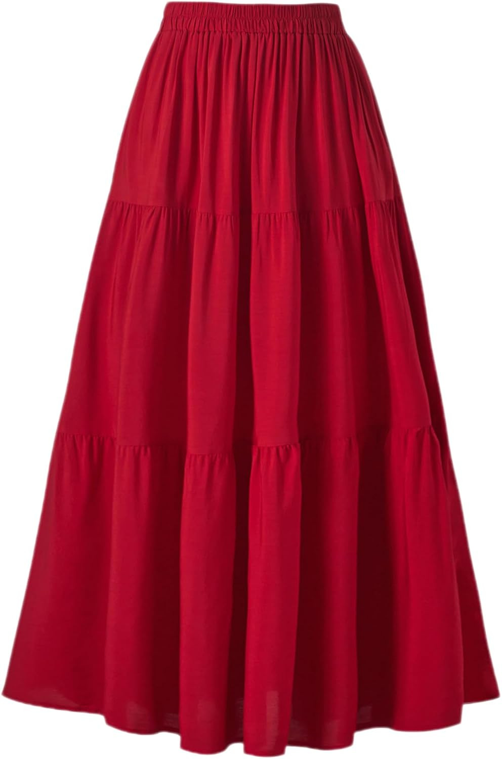 OSTOO Women's Summer Long Flowy Renaissance Skirt with Pockets - Boho High Waist A-Line Maxi Skirt | Amazon (US)