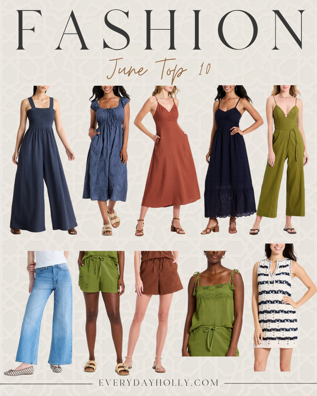 June's Top 10 best sellers are here, and it's easy to see why these pieces have been flying off the shelves. From breezy summer dresses and flattering jumpsuits to petite friendly jeans and easy matching sets, these are the wardrobe staples everyone has been loving. If you've been looking for effortless outfits you'll wear on repeat, start here. 

EverydayHolly, June best sellers, summer fashion, summer dresses, linen outfits, matching sets, petite friendly jeans, wide leg jeans, casual summer outfits, jumpsuits for women, vacation outfits, affordable fashion 

 #LTKootd #LTKSeasonal #LTKOver40