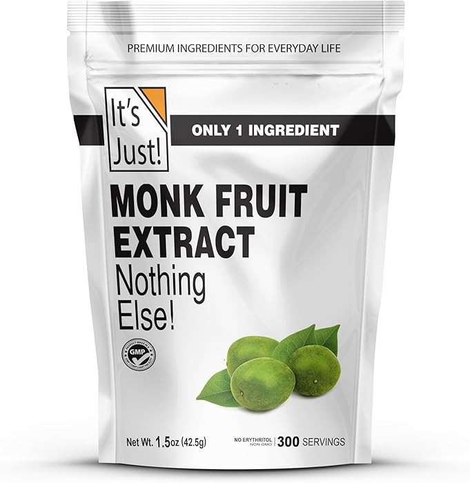 It's Just! - 100% Monkfruit Extract Powder, Keto Friendly Sweetener, Monk Fruit, Sugar-Free, Non-... | Amazon (US)