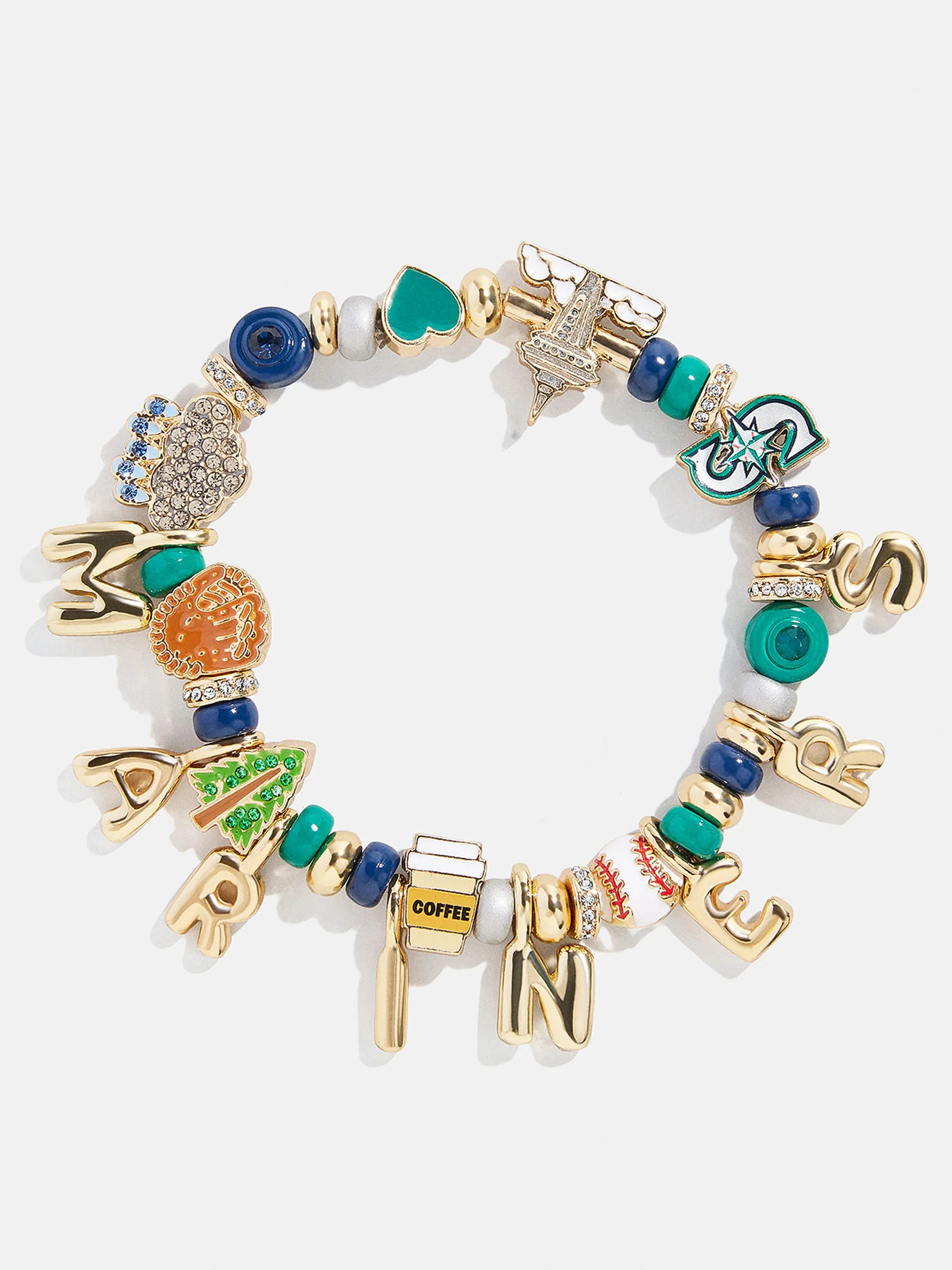 MLB Motif Beaded Bracelet - Seattle Mariners | BaubleBar