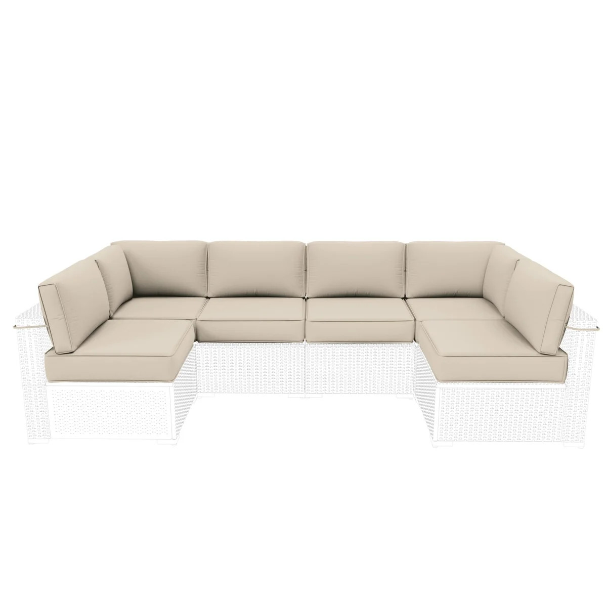 14-Piece Outdoor Replacement Cushion Set Seat/Back Cushion\uff0c26'' W X 26'' D\uff0cOnly Cushion... | Wayfair North America