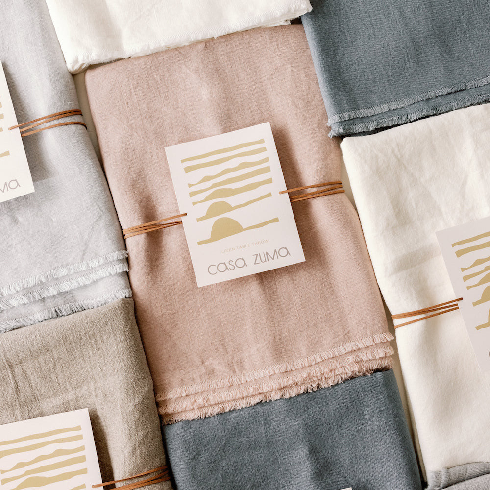 Linen Table Throw | Casa Zuma