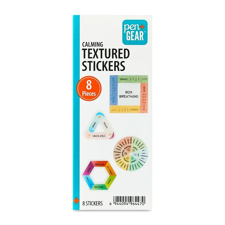 Pen+Gear Calm Strips, 8-Count Sensory Stickers for Anxiety Relief, Pastel Textured Adhesive Sheet... | Walmart (US)