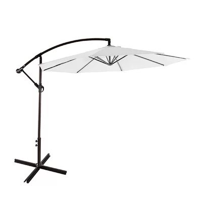 Karr 10' Cantilever Umbrella Fabric Color: White | Wayfair North America