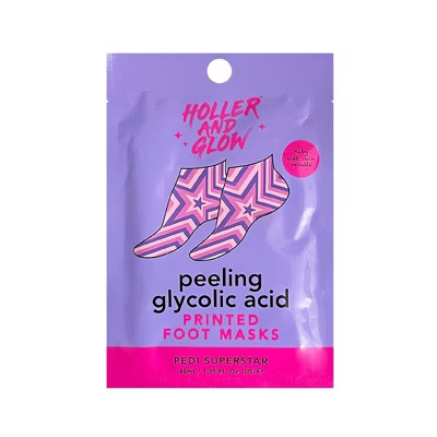 Holler and Glow Pedi Superstar Peeling Glycolic Acid Foot Mask | Target