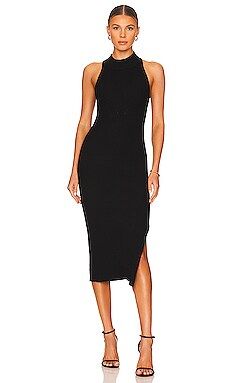 HEARTLOOM Curtis Midi Dress in Onyx from Revolve.com | Revolve Clothing (Global)