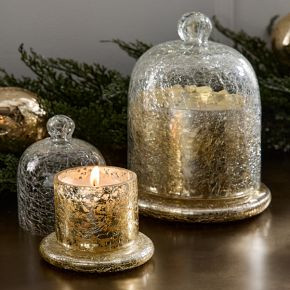 Shimmer Metallic Cloche Candles | West Elm (US)