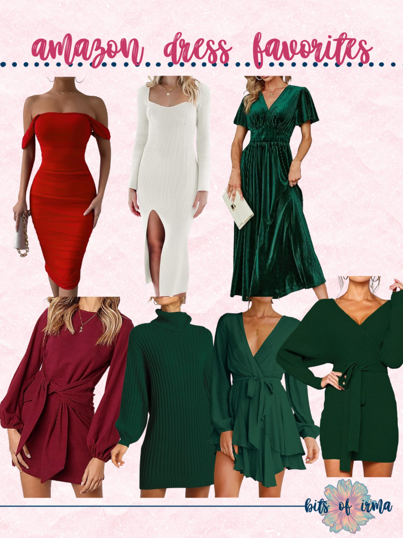 Amazon Dresses Favorites 

Gift Guide | Christmas |  Holiday Outfit | Holiday Dress |  Christmas Outfit |  December Outfits |December Style | December Fashion | December Finds | Affordable Fashion |  Outfit Inspo | Winter Style |  Amazon Finds |  Amazon Fashion | Amazon Style |  Winter Style | Midsize Fashion | Midsize Style | Winter Outfit Ideas | Accessories | Winter Fashion | Winter Outfit Ideas | Winter Accessories | Holiday Outfit Ideas |  Christmas Outfit Ideas | Christmas Style | Sweater Dress

#LTKHoliday #LTKfindsunder50 #LTKstyletip