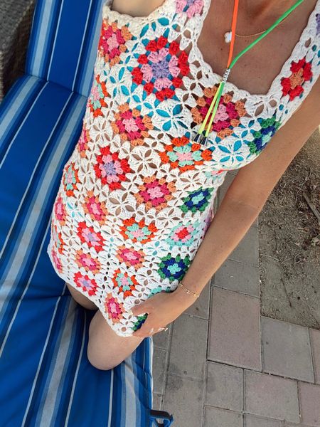 Such a fun crochet colorful coverup dress 

#LTKFestival #LTKswim #LTKSeasonal